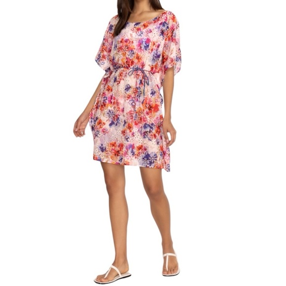 Johnny Was | Summer Days Eyelet Dress Braided Tie Waist Size Small - Picture 1 of 8